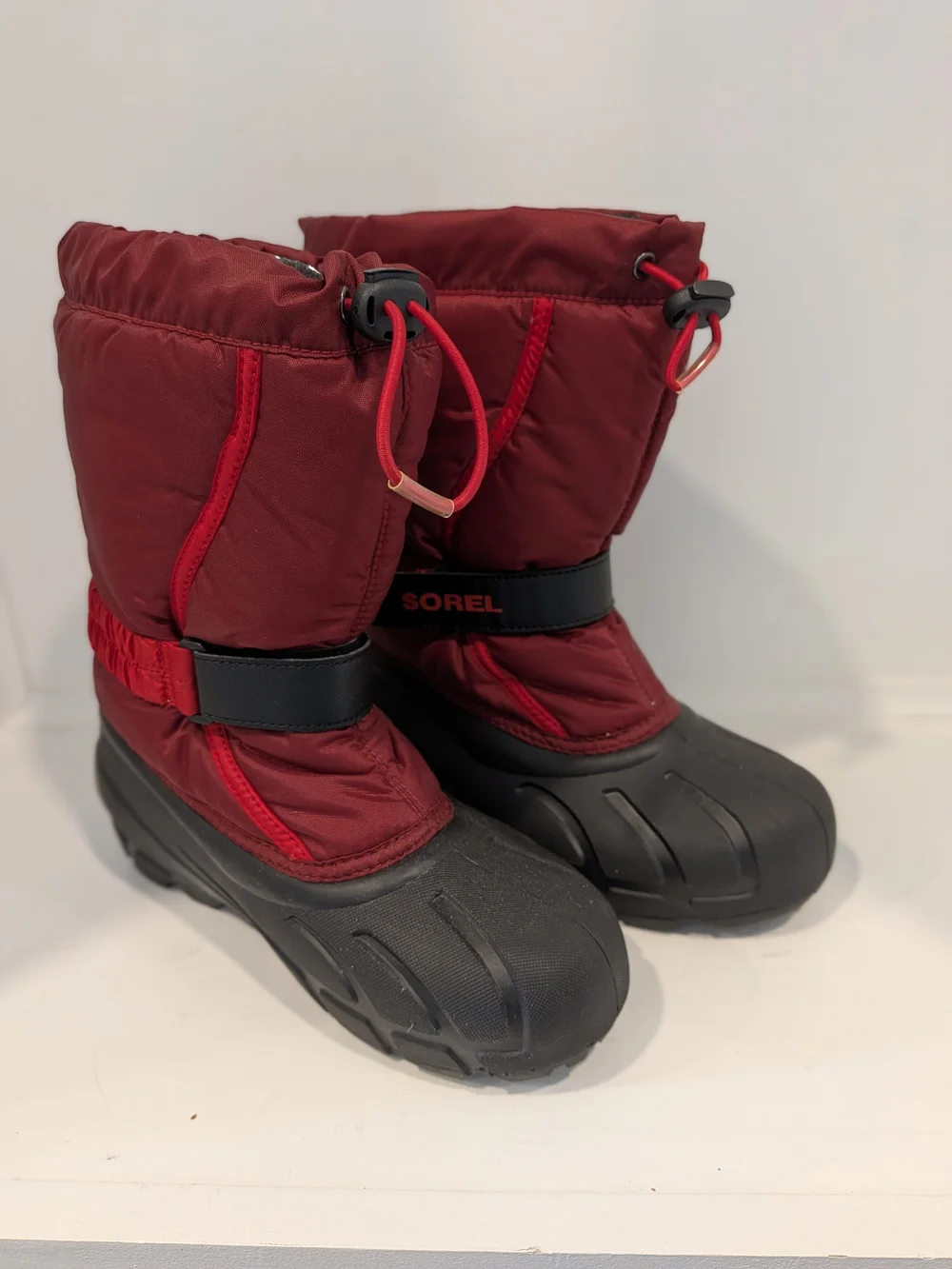 SOREL Kids' Red Winter Snow Boots Size 5Y
